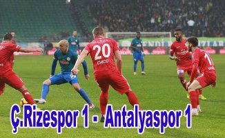 Ç.Rizespor, Antalyaspor puanları paylaştı
