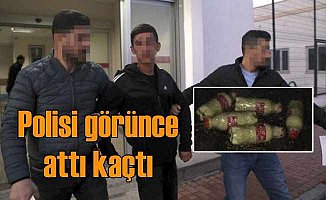 Polisin takip ettiği genç, PKK'nın patlayıcılarını attı kaçtı