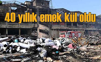 Pamukkale'de tekstil fabrikasında yangın, korkunç zarar