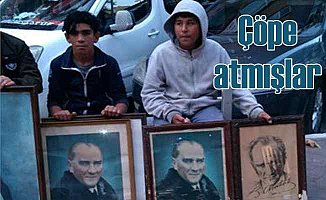 Atatürk fotoğraflarını çöpten çocuklar buldu