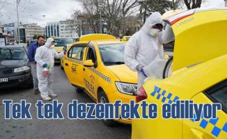 İstanbul'da taksilere koronavirüs önlemi | Tek tek dezenfekte ediliyor