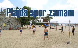 Florya Güneş Plajı'nda spor zamanı