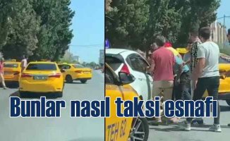 Taksiciler kadın sürücü adayına saldırdı