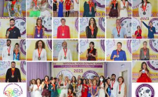 1. Türkiye Ulusal Yoga Olimpiyat Oyunları şampiyonları madalyalarını aldı
