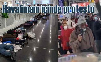 İstanbul Havalimanı'nda protesto | Çevik Kuvvet önlem aldı