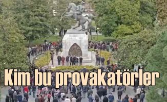 Samsun'da provakasyon | Atatürk Anıtı'na çirkin saldırı