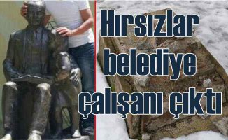 Atatürk heykelini çalanlar, belediye işçisi çıktı