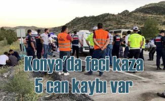 Beyşehir Isparta yolunda feci kaza, 5 can kaybı var