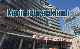 CHP Milletvekili adayları tam liste