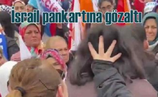 AK Parti Ankara mitinginde pankart krizi