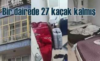 Avcılarda bir dairede 27 kaçak kalmış