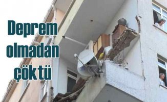 Deprem olmadan yıkıldı | Güngören'de balkon çöktü