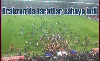 Trabzon'da taraftar sahaya indi, futbolculara saldırdı