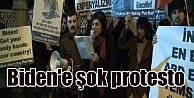 Dolmabahçe'de Biden Protestosu