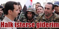 Esad, Suriye halkı isterse görevi bırakırım