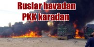 PKK karadan, Ruslar havadan saldırıyor