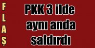 PKK'lı teröristler 3 ilde aynı anda saldırdı