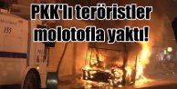 PKK'lı töreristler İETT otobüslerini yaktı kaçtı