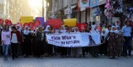 Varto'da öldürülen PKK'lı Kevser Eltürk için Nusaybin'de yürüyüş yapıldı