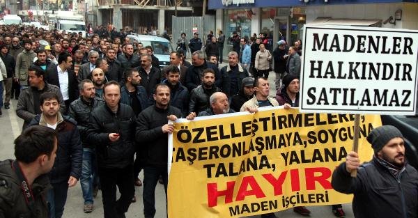 Zonguldak’ta maden işçileri yürüdü