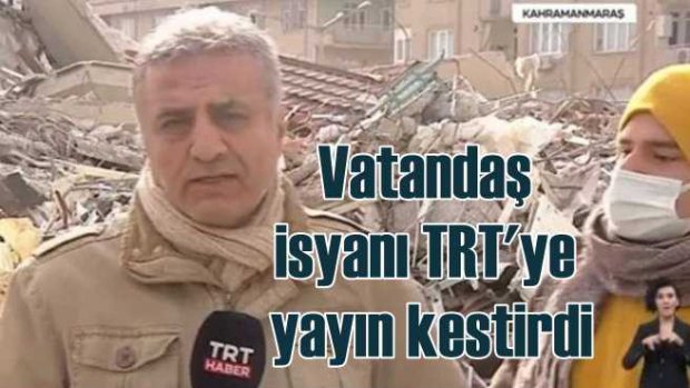 Depremzede isyanı TRT'ye yayın kestirdi