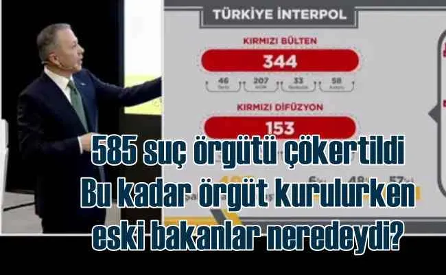 Bir yılda 585 organize suç örgütü çökertildi