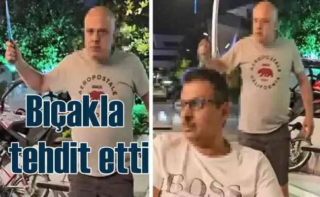 Arap işadamlarını bıçakla tehdit etti