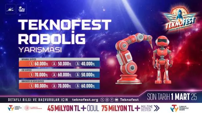 TEKNOFEST Robolig Yarışmasına Başvuru İçin Son 8 Gün!  