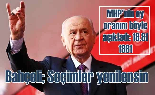 Devlet Bahçeli | İstanbul seçimleri şaibeli, yenilenmeli