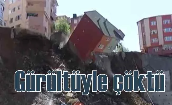 Kağıthane'de bina çöktü, yanındaki bina ise yıkıldı