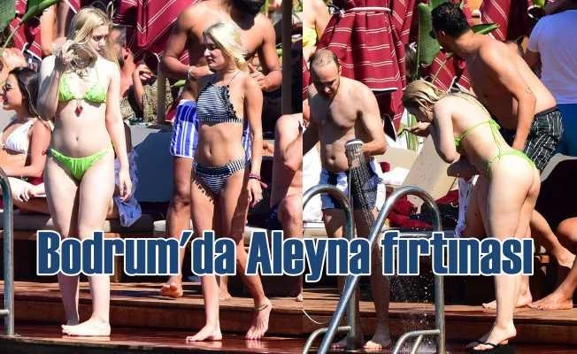 Bodrum'da sahillerinde Aleyna Tilki fırtınası 