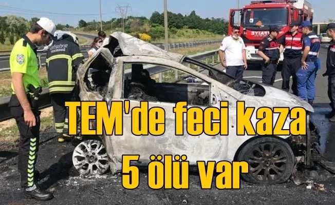 Çorlu'da feci kaza, 5 ölü var