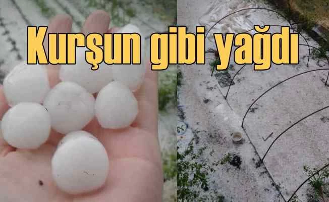 Seydişehir'de dolu dehşeti, kurşun gibi deldi geçti
