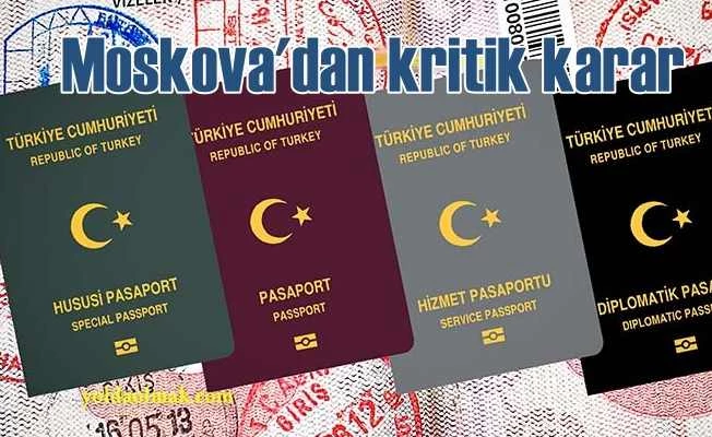 Putin'den Türk vatandaşlarına vize kaldırma talimatı