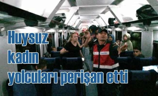 Tren yolcularını 2 saat perişan eden kadına gözaltı