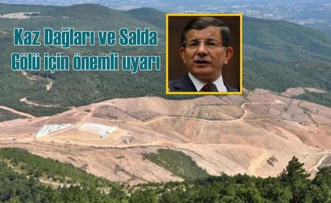 Davutoğlu'ndan Salda Gölü Kaz ve Dağları çıkışı