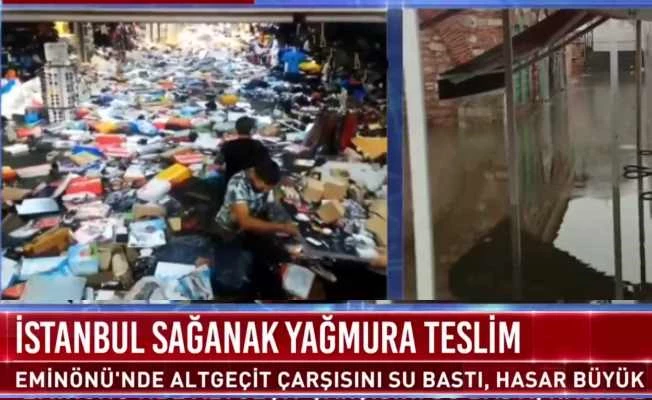 İstanbul'da bir saatlik yağmurun faturası ağır oldu
