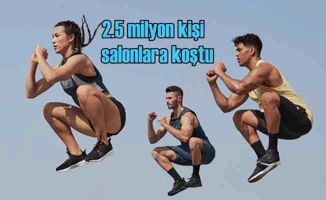 Fitness sektörü 2.5 milyon kişi ile coştu