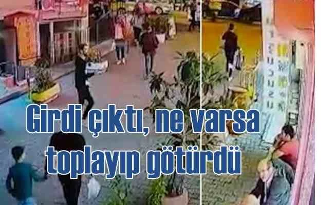 Apartmana girdi, merdivenlerde ne bulduysa çaldı gitti