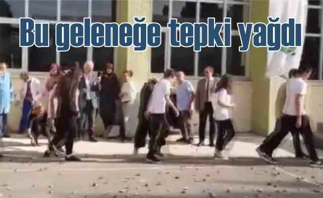 Yeni ögrencilere simit atma geleneğine soruşturma 