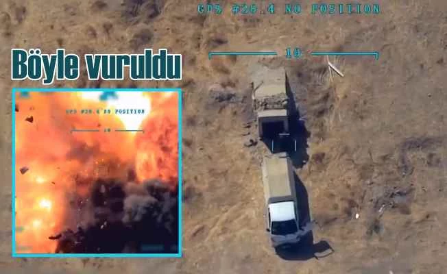 Teröristlerin mühimmat ikmalini İHA'lar buldu, anında vuruldu