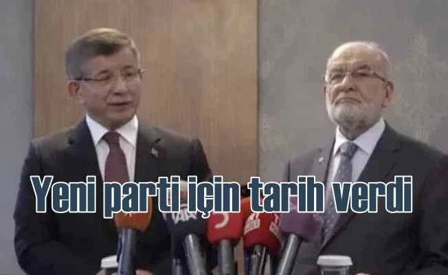 Davutoğlu yeni parti için ilk kez tarih verdi