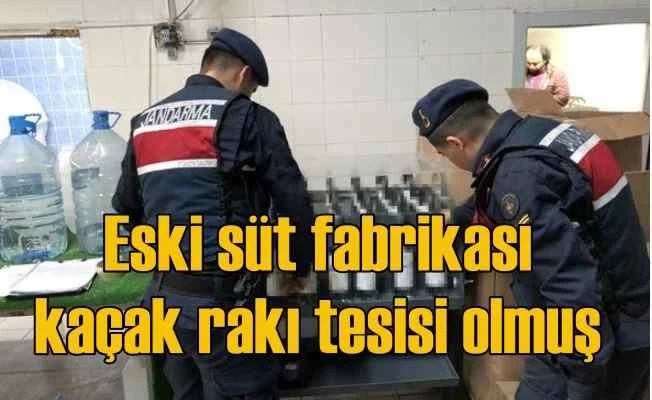 Süt fabrikasını sahte rakı tesisine çevirmişler