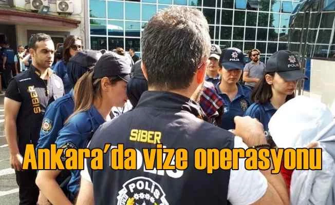 Vizeci şirketlere şafak baskını 35 gözaltı var