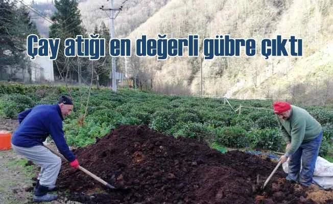 Çay fabrikalarının çay atıkları, toprağın gıdasıdır