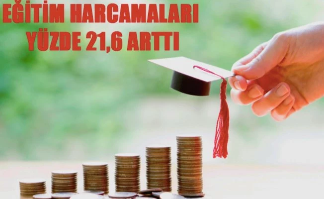 Eğitim harcamaları yüzde 21,6 arttı. 