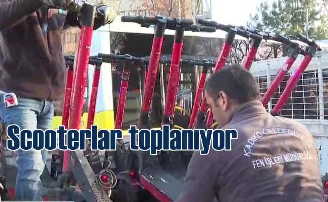 Kaldırımları işgal eden scooterlar için ilk adım