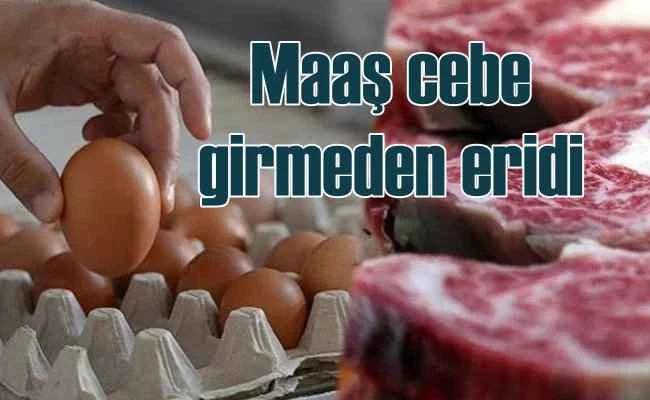 Maaş hesaba yatmadan et ve yumurtaya zam geldi