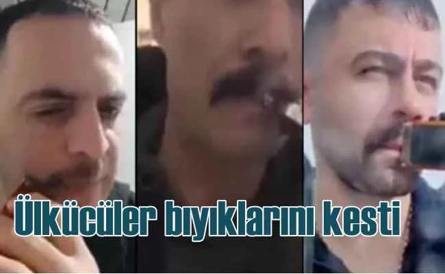 Ülkücüler bıyıklarını keserek isyan etti