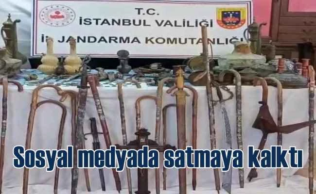 Yüzlerce yıllık tarihi eserleri sosyal medyada satmaya kalktı